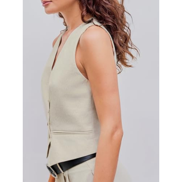 Summer-Ready CIDER Women's Linen-blend Vest for Classy Looks