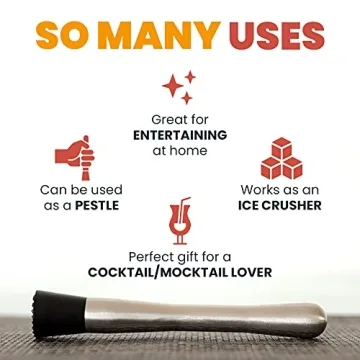 Stainless Steel Cocktail Muddler for Elegant Drink Making
