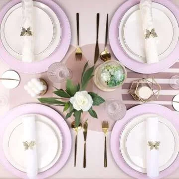 SforGUVA Pink Charger Plates - Elegant Set for Every Occasion