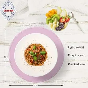 SforGUVA Pink Charger Plates - Elegant Set for Every Occasion