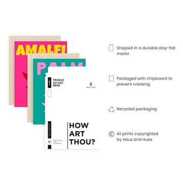 HAUS AND HUES Travel Posters - Set of 6 Aesthetic Preppy Posters for Bedroom, Destination Poster, Trendy Travel Wall Art, Colorful Wall Prints, Artwork Travel, Vintage City Posters (Unframed, 8x10)