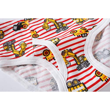 Boboking Boys Briefs Pack of 6 Dinosaur Truck Underwear