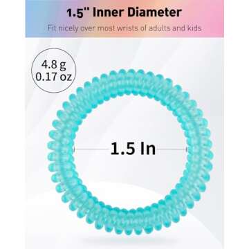 Uniclife 10 Color Wristlet Keychain Flexible Plastic Spring Spiral Coil Key Holder with Key Ring Cha...