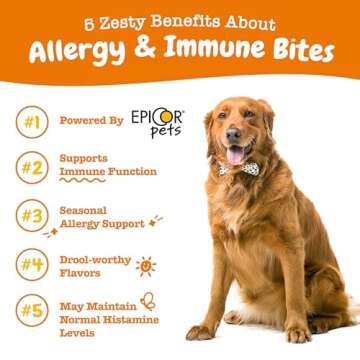 Zesty Paws Dog Allergy Relief- Dog Itching Skin Relief- Dog Probiotics for Itchy Skin and Itchy Ears- Dog Allergy Paw Relief- Dog Allergy Chews- Dog Itch Relief - Dog Skin Allergy Relief - PB - 90ct