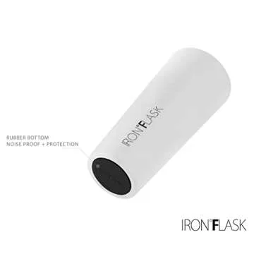 IRON °FLASK Classic Tumbler 2.0-2 Lids (Straw/Flip), Vacuum Insulated Stainless Steel Water Bottle, Double Walled, Drinking cup, Thermo Travel Mug - Winter White, 32 Oz