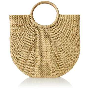 The Drop Women's Jileen Top Handle Straw Bag, Natural, One Size