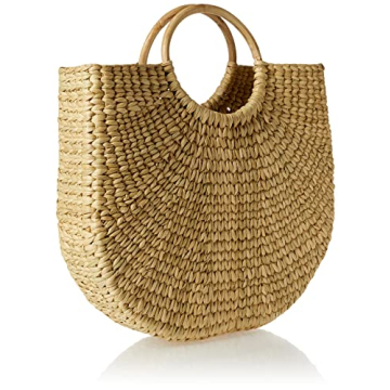 The Drop Women's Jileen Top Handle Straw Bag, Natural, One Size