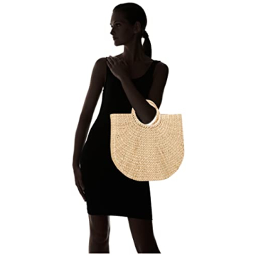 The Drop Women's Jileen Top Handle Straw Bag, Natural, One Size
