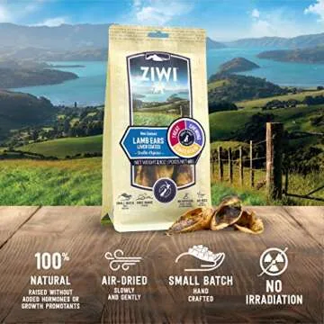 ZIWI Dog Chews and Treats – Lamb Ears - All Natural, Air-Dried, Single Protein, Grain-Free, High-Value Treat, Snack, Reward 2.1 Ounce (Pack of 1)