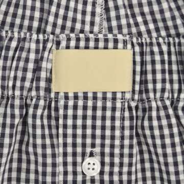 Women Y2k Pajamas Shorts Micro Button Boxers Elastic Waist Cute Pj Bottoms Summer Plaid Lounge Short...