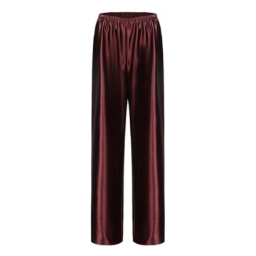 Elegant Women Satin Wide Leg Dress Pants for All Occasions