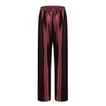 Elegant Women Satin Wide Leg Dress Pants for All Occasions