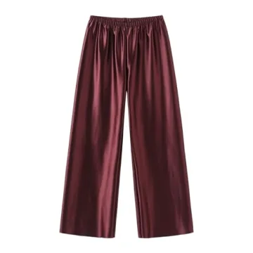 Elegant Women Satin Wide Leg Dress Pants for All Occasions