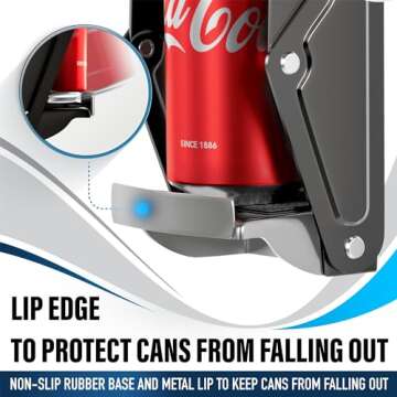 Can Crushers for Recycling - 16 oz Heavy Duty Aluminum Can Crusher Wall Mounted - Soda and Beer Can Smasher for Recycling with Bottle Opener - For 12 and 16 oz Cans - Easy to Install - RamPro