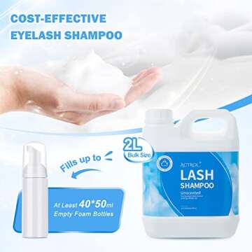 ACTROL Eyelash Extension Cleanser Unscented 2L Natural Lash Extension Shampoo Professional Eyelid Fo...