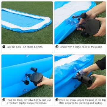 Large Inflatable Pool with Pump for Summer Fun