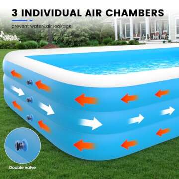 Large Inflatable Pool with Pump for Summer Fun