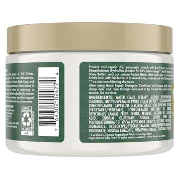 SheaMoisture Bond Repair Leave-In Conditioner Amla Oil to Strengthen and Repair Curls with Restorative HydroPlex Infusion 11 oz