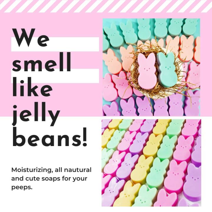 Pastel Bunny Glycerin Soap for Easter Gifts