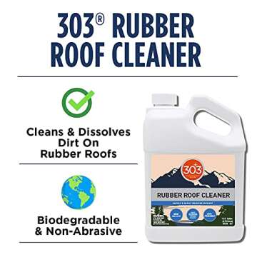 303 Products Rubber Roof Cleaner - Safely Dissolves Dirt on Rubber Roofs, Eco-Friendly and Safe for ...