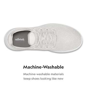 Allbirds Men’s Tree Runners Everyday Sneakers, Machine Washable Shoe Made with Natural Materials - Kaikoura White (White Sole) - 8 Medium