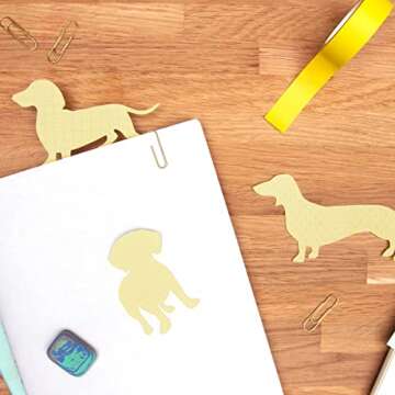 Good Design Works Dog Sticky Notes | Includes 3 Separate Designs | Dog Shaped Sticky Note Pads | Novelty Paper Sticky Pads | Office Supplies | Note Paper
