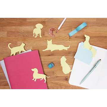 Good Design Works Dog Sticky Notes | Includes 3 Separate Designs | Dog Shaped Sticky Note Pads | Novelty Paper Sticky Pads | Office Supplies | Note Paper