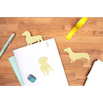 Good Design Works Dog Sticky Notes | Includes 3 Separate Designs | Dog Shaped Sticky Note Pads | Novelty Paper Sticky Pads | Office Supplies | Note Paper