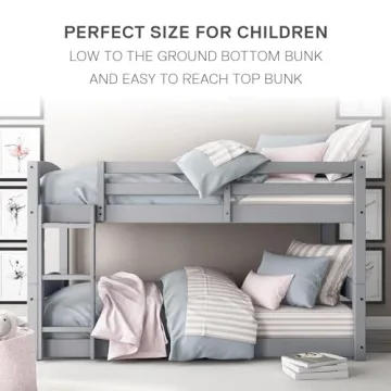 Space Saving Low Bunk Bed for Kids - DHP Phoenix