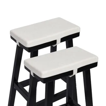 baibu Set of 2 Rectangle Bench Stool Cushion - Ergonomic Non-Slip Design, Machine Washable Covers
