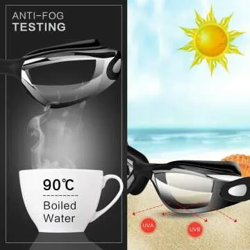 Hurdilen Swim Goggles with Nose Clip & Earplugs