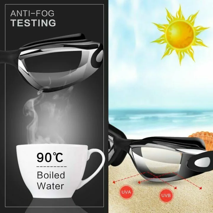 Hurdilen Swim Goggles with Nose Clip & Earplugs
