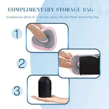 Comfortable ENOTHEN Travel Pillow with Eye Mask & Earplugs