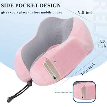 Comfortable ENOTHEN Travel Pillow with Eye Mask & Earplugs