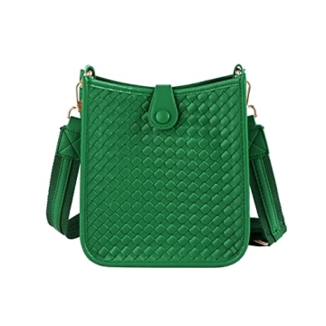 SHARPAD Crossbody Bags for Women Trendy Fashion Handwoven leather Hobo Handbags With Adjustable Stra...