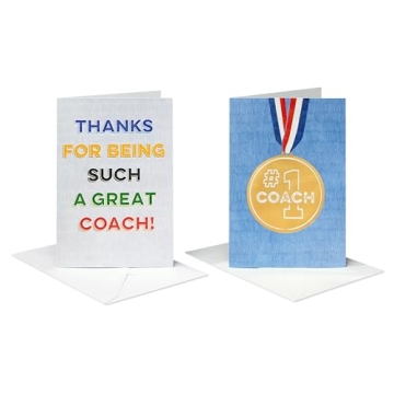 Thank You Cards for Coaches - 8 Count Set