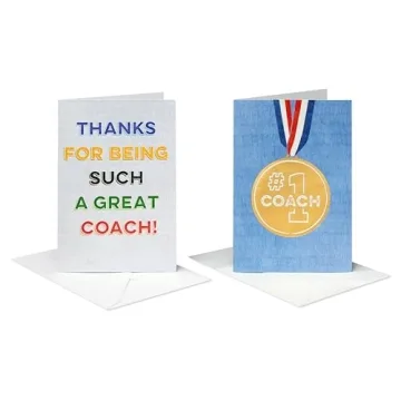 Thank You Cards for Coaches - 8 Count Set