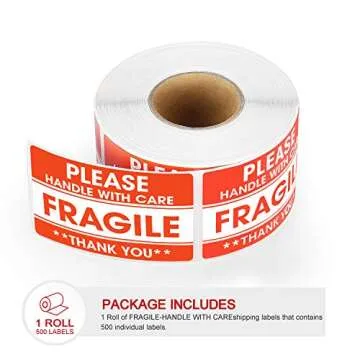 Fragile Stickers with Strong Adhesive for Shipping