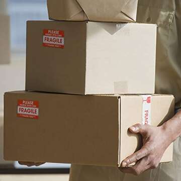 Fragile Stickers with Strong Adhesive for Shipping