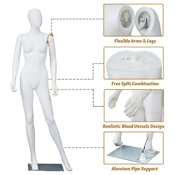 Buy 6 FT Female Mannequin Dress Form Display Online