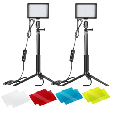 Neewer Dimmable 5600K USB LED Light Set for Creators