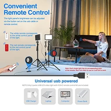 Neewer Dimmable 5600K USB LED Light Set for Creators