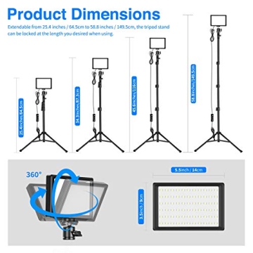 Neewer Dimmable 5600K USB LED Light Set for Creators