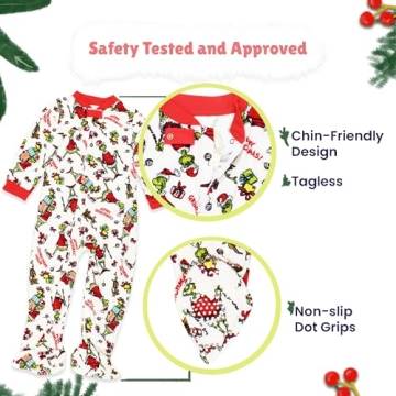 Dr. Seuss The Grinch Holiday Sleeping Pajamas for Toddlers