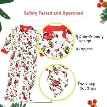Dr. Seuss The Grinch Holiday Sleeping Pajamas for Toddlers