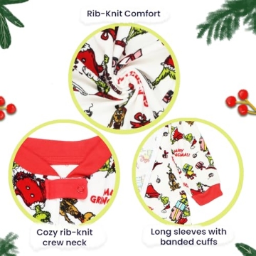 Dr. Seuss The Grinch Holiday Sleeping Pajamas for Toddlers