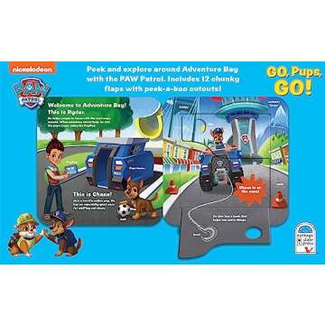 Peek-a-Flap Paw Patrol Go, Pups, Go! A Children’s Lift-a-Flap Board Book for Little Paw Patrol Lovers; Chase and Friends Interactive Adventure