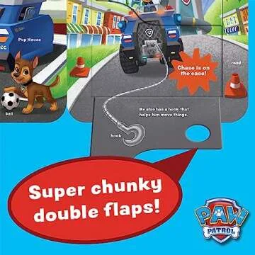Peek-a-Flap Paw Patrol Go, Pups, Go! A Children’s Lift-a-Flap Board Book for Little Paw Patrol Lovers; Chase and Friends Interactive Adventure