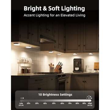 EZVALO Under Cabinet Lighting with Charging Station,1000mAh Rechargeable Puck Lights with Remote, 3 Color Temps & RGB Closet Lights, Dimmable Motion Sensor Lights for Shelf, Kitchen (6 Packs)