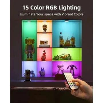 EZVALO Under Cabinet Lighting with Charging Station,1000mAh Rechargeable Puck Lights with Remote, 3 Color Temps & RGB Closet Lights, Dimmable Motion Sensor Lights for Shelf, Kitchen (6 Packs)